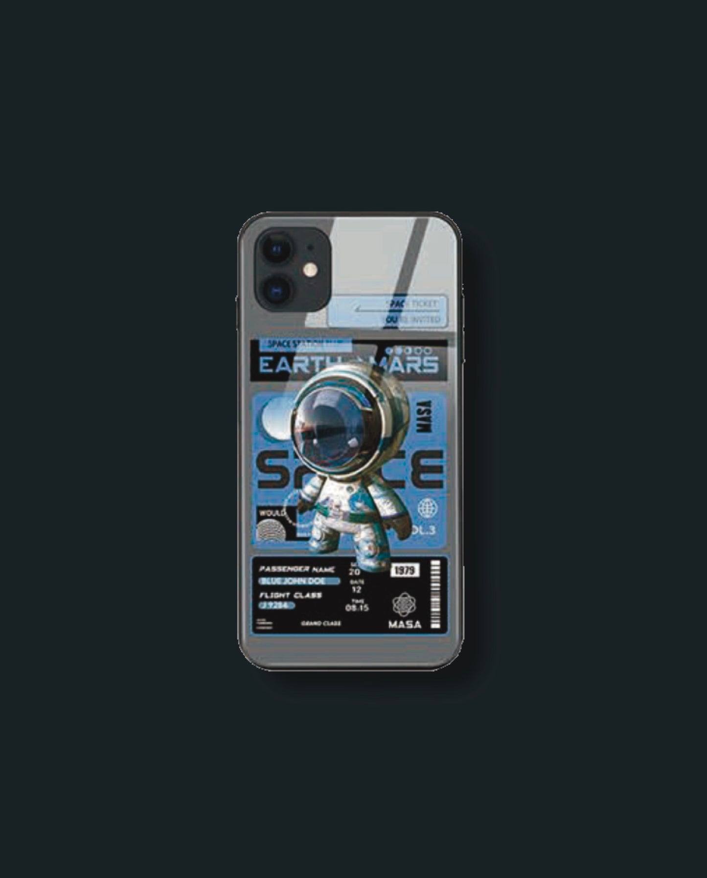 Coque de téléphone ICE-D "ASTRONAUTS HEART & MARS" Ref : 212
