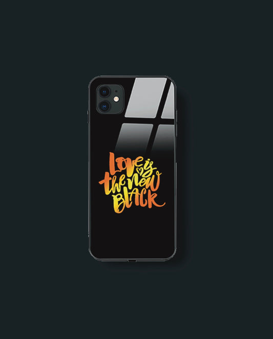 Coque de téléphone ICE-D "LOVE IS THE NEW BLACK" Ref : 425