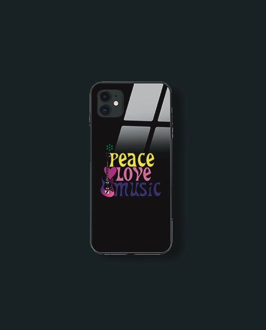 Coque de téléphone ICE-D "PEACE LOVE & MUSIC" Ref : 427